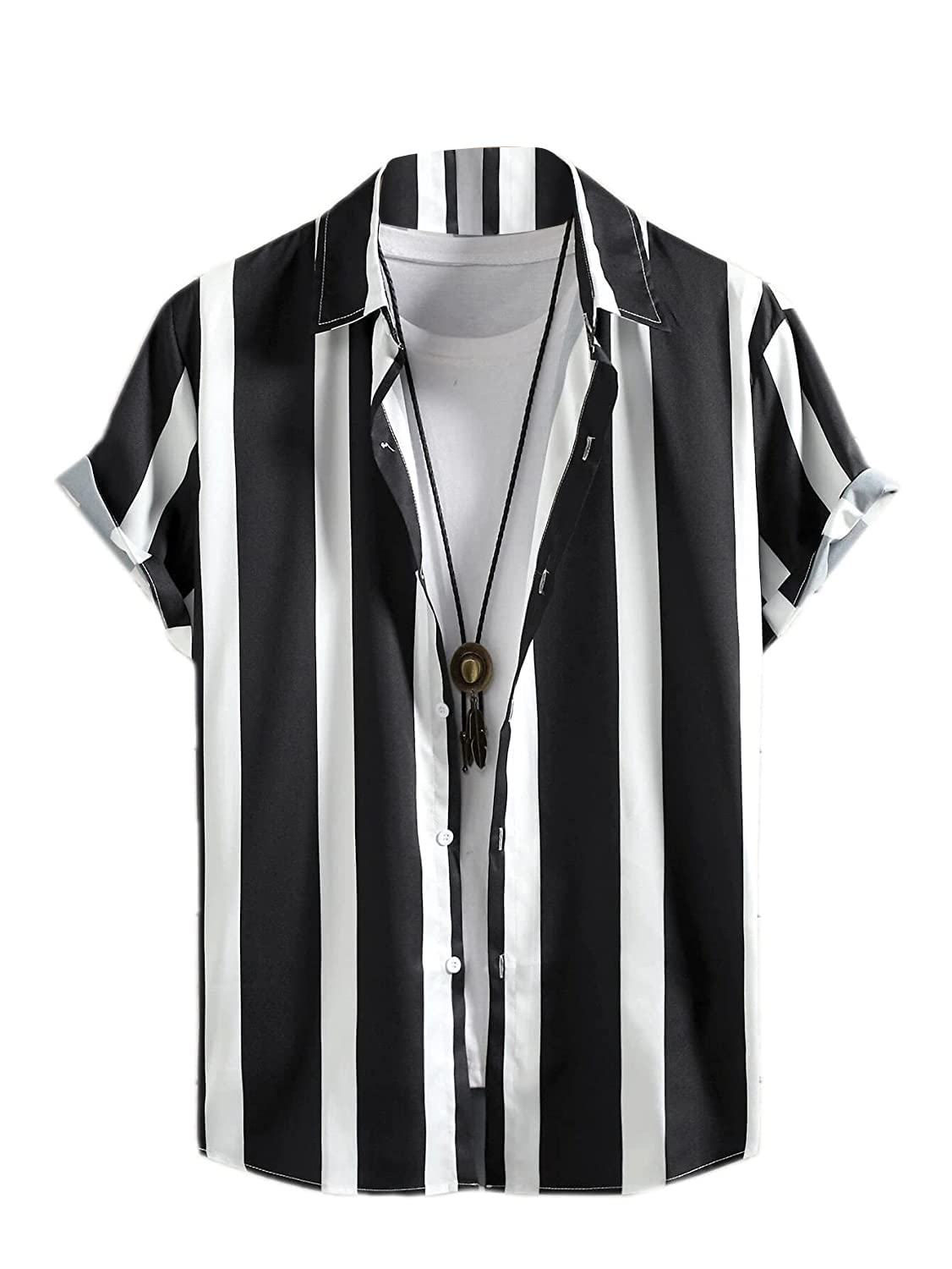 LookMarkCasual for Stylish Men Printed (Shirt 38-XXL) White