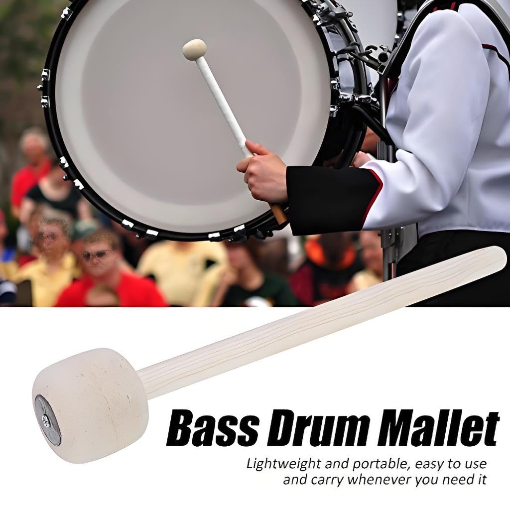Drfeify Maillet de Tambour, de Percussion de Tambour de tête de Feutre de Laine