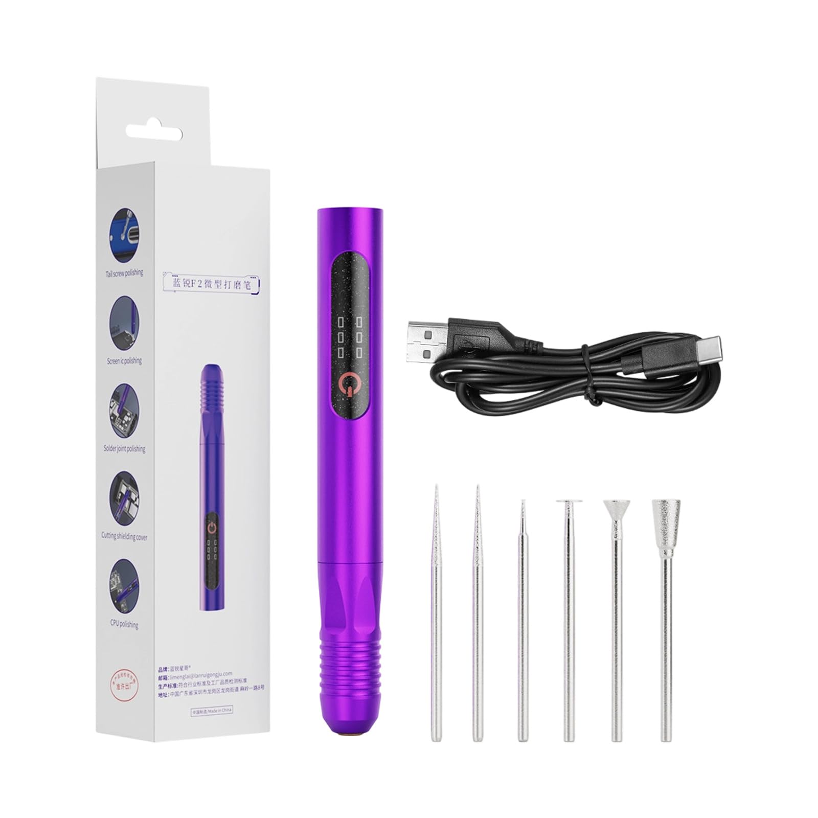 Multifunctional Electric Grinding Pen USB Electric Drill Tool Handheld Small Drill for Drilling and Crafting Engraving Pen for Wood