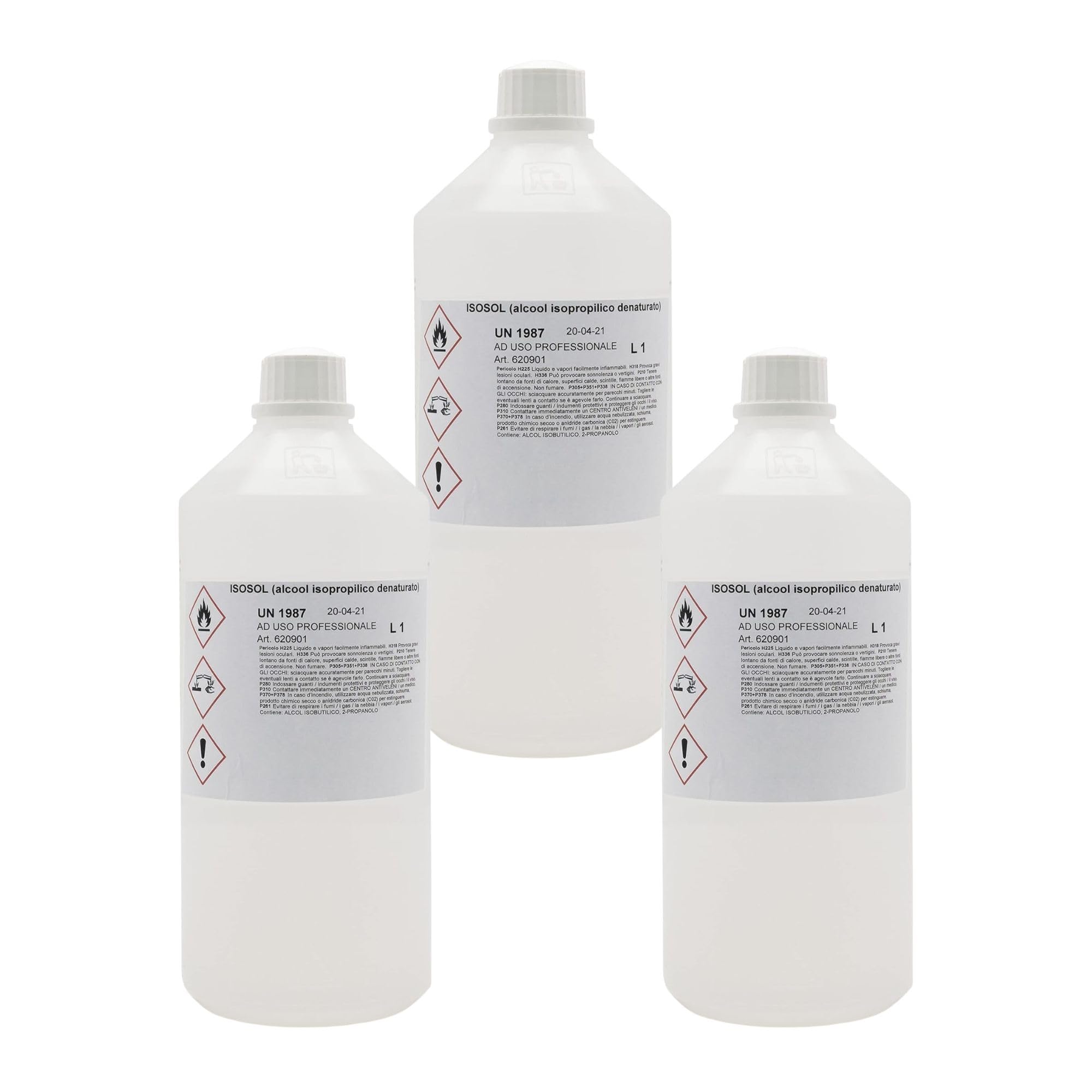 SIMPLETEK - Alcool Isopropilico Isopropanolo 97% 3Lt Litri | Detergente Pulizia Ultrasuoni Superficie Dentisti Stampanti 3D Ossido PCB Vetri Ottiche Superficie