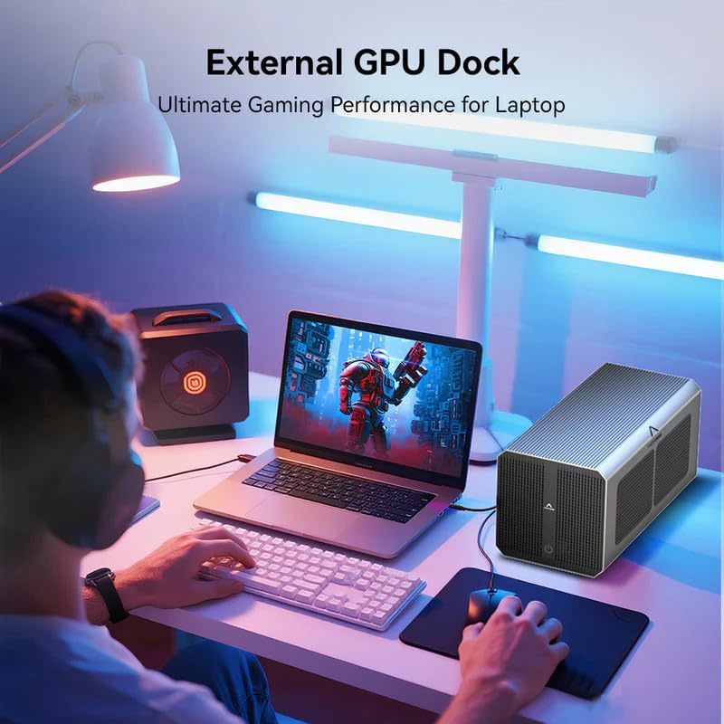 Image of ACASIS 40Gbps External GPU (eGPU) with in-Built Cooling Fan, PD 85W+15W Charging, Ultimate Gaming Experience, Only Compatible with TB 5 /4 /3, USB4 for Laptop