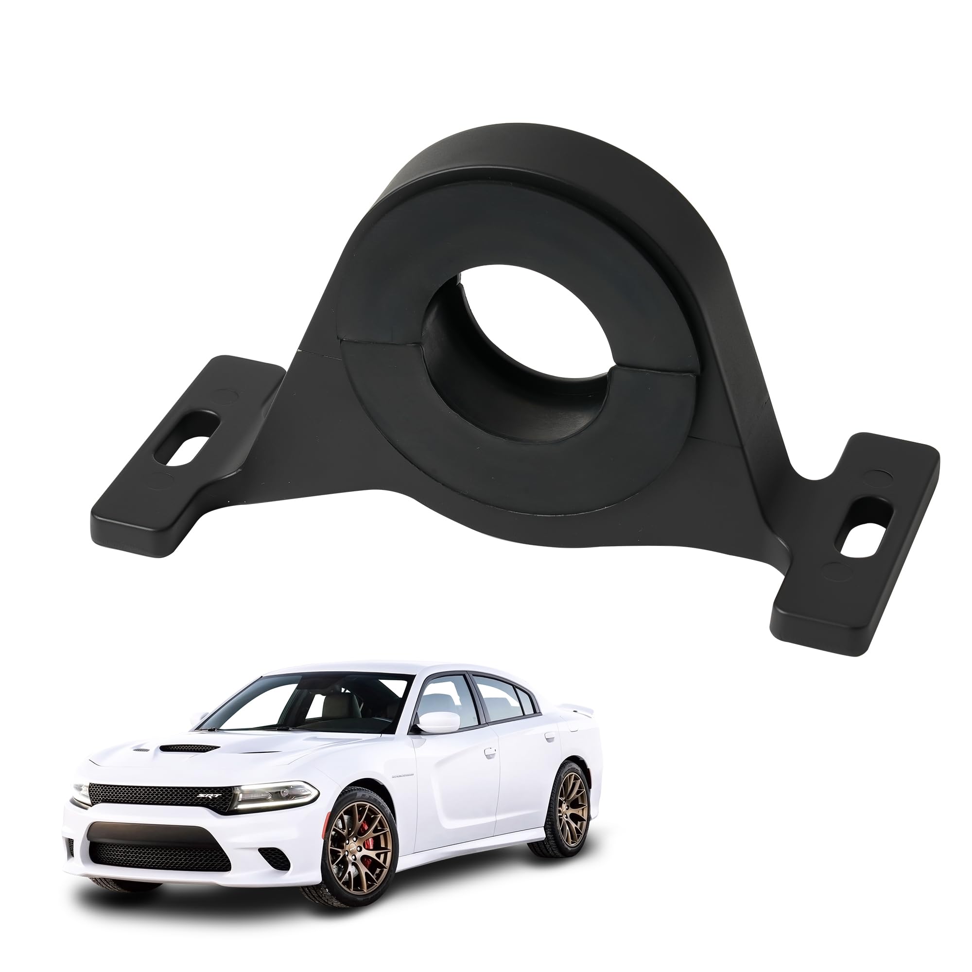 Center Bearing Support Solution Compatible with Dodge Charger Challenger Scat Pack(for 2015+ Charger/Challenger/300 ScatPack Hellcat 394 RWD and AWD V6 and V8 All Trims)-Black