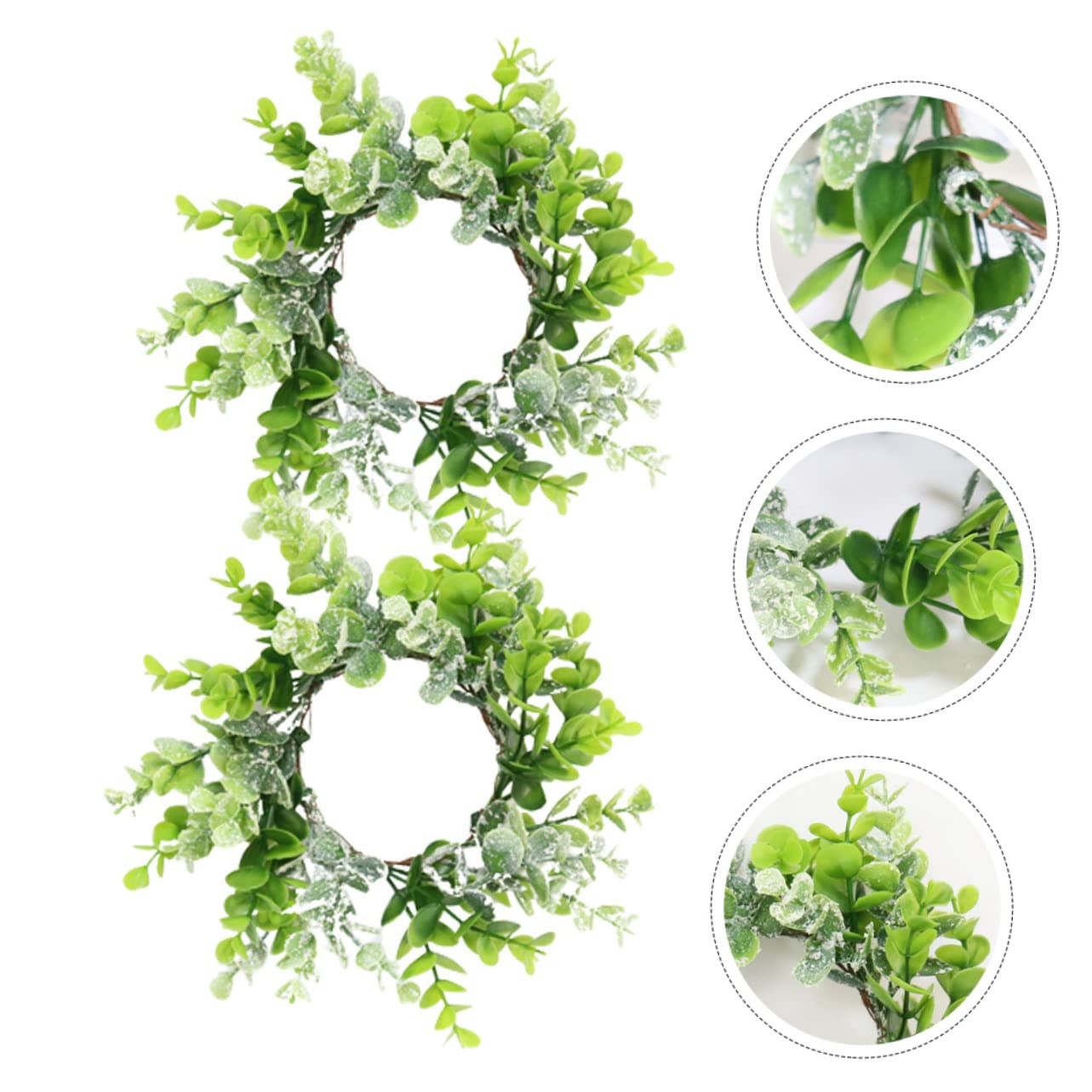 8 STK Künstliche Kerzengirlande Künstliche Grüne Girlande Blumendekoration Hochzeitskerzen Kranzdekor Für Die Frühlingssaison Votivkerzendekoration Tischkerzengirlande Kunststoff