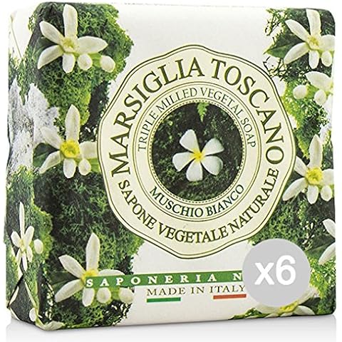 Set 6 Edelreisern Seifenschale Toscano Moschus weiß 200 Pflege und Reinigung des Körpers Cover