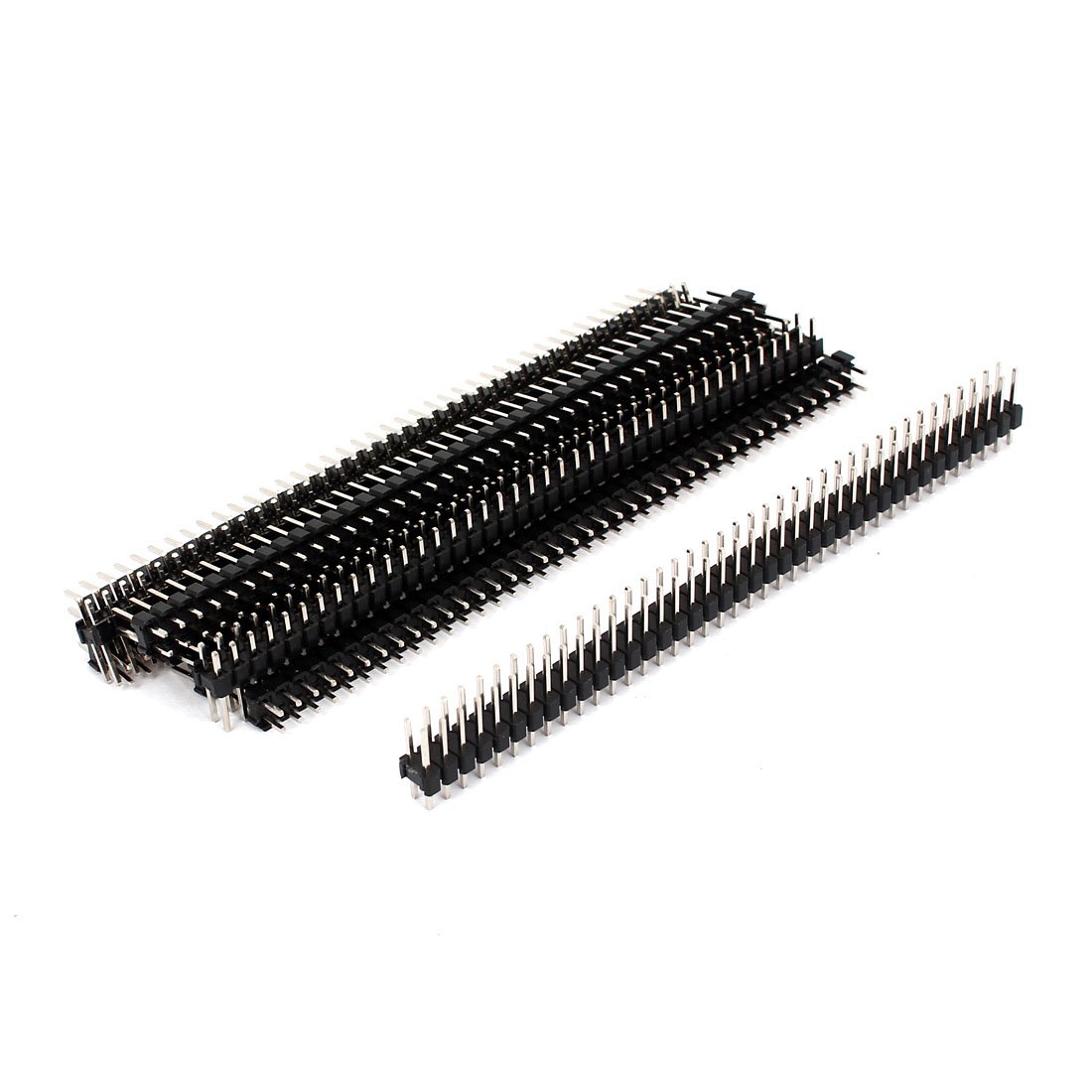 Aexit 9 Pcs Audio & Video Accessories 40 Pins 2.54mm Pitch Dual Rows Straight Male Connectors & Adapters Header Connector