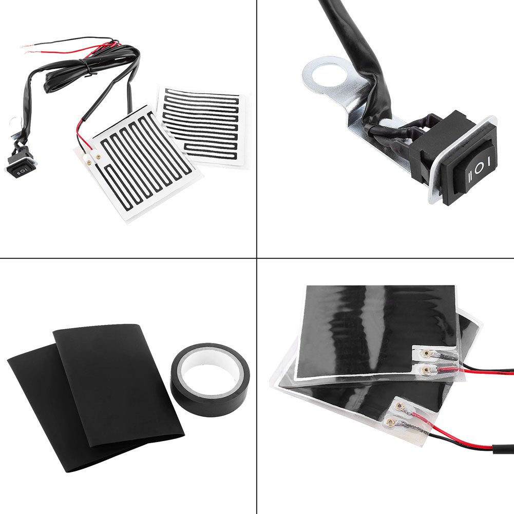 Ymiko Manubrio riscaldato per Moto 12V Manubrio riscaldato Invernale Inserti Manubrio Scaldamani Adatto per Impugnatura Universale ATV Moto ATV Motoslitta