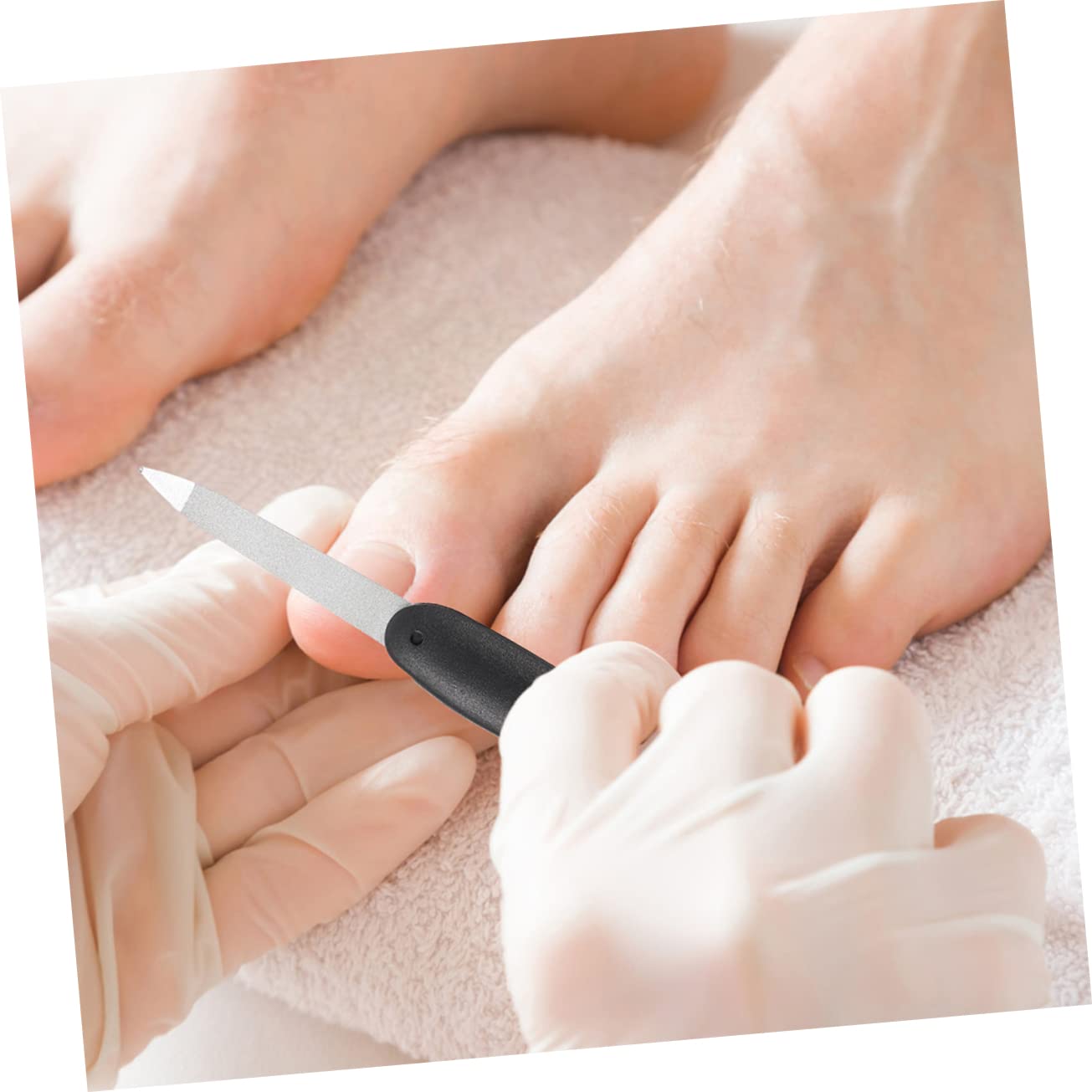 40piezas Uñas De Metal De Doble Cara Para Manicura De Dedos y Pies Herramienta De Pulido Duradera y Para Viajes y Uso Diurno
