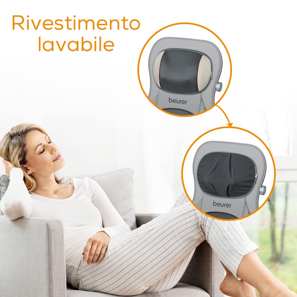 Beurer MG 320 – Coprisedile per Massaggio Shiatsu Benefico ad Aria Compressa e Riscaldamento Attivabile