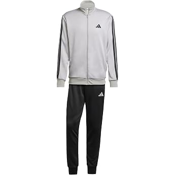 adidas Men's 3 Stripes French Terry Track Suit, Medium Grey Heather/MGH Solid Grey, XL