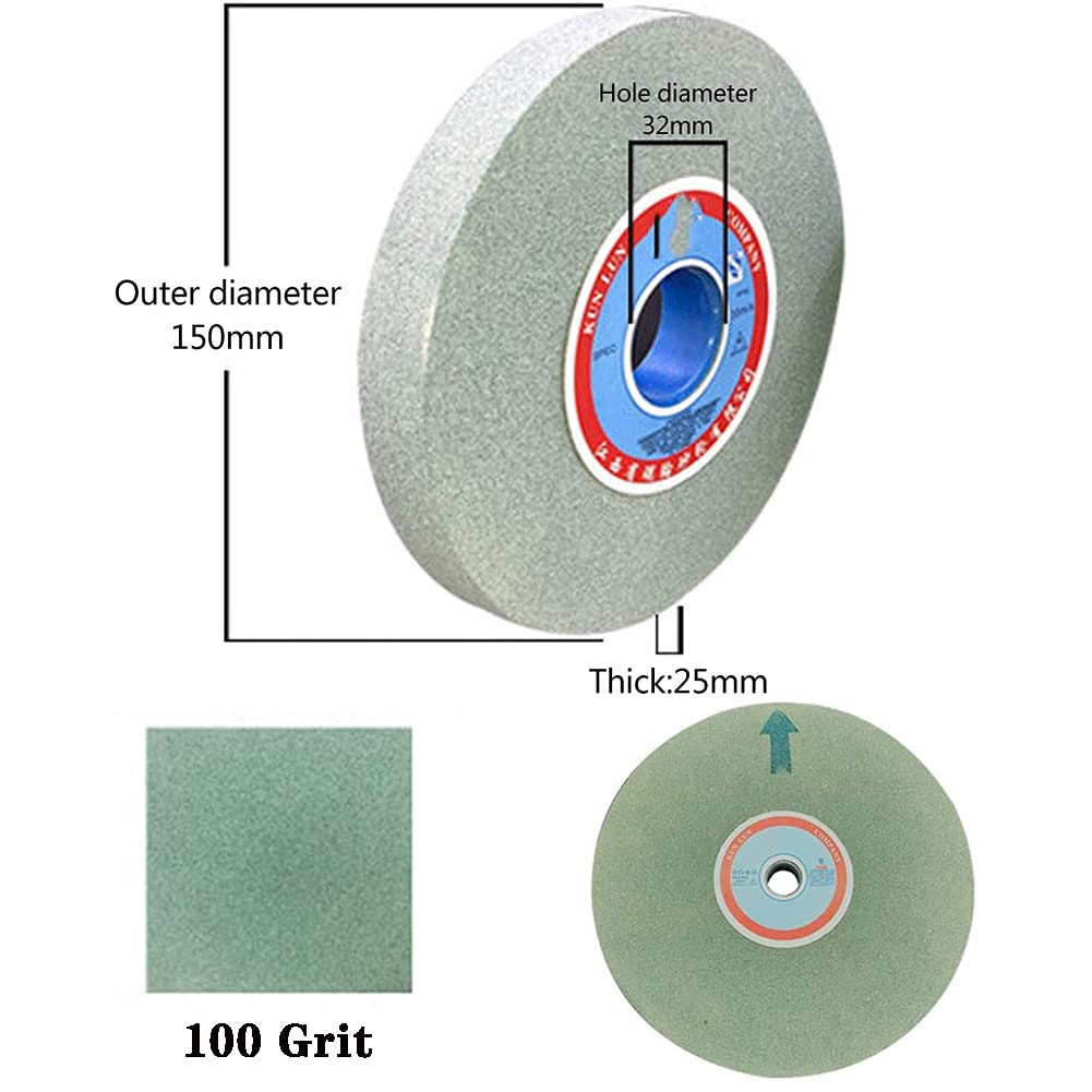 tarcza szlifierska, Drut szlifierski z węglika krzemu - 150 mm x 25 32 idealny do ostrzenia powierzchni i narzędzi(100 Grit)