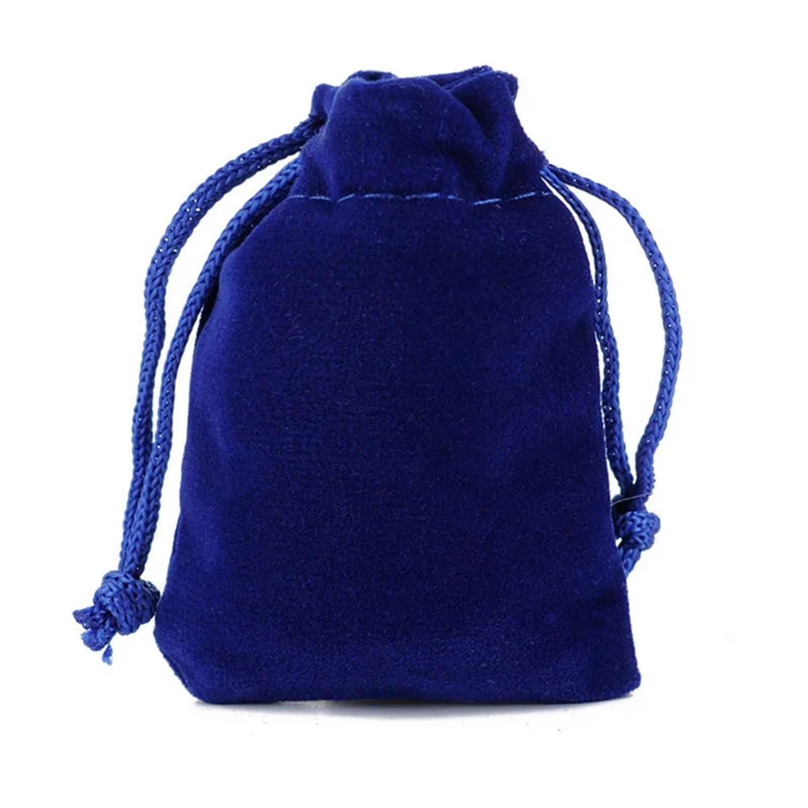 Pequeñas Bolsas de Regalo 50 Uds 5x7 7x9 9x12 13x18 15x20 17x23cm bolsa de terciopelo joyería cordón negro bolsas de franela bolsas de regalo de Perfume decorar(Royal blue,8x10cm)