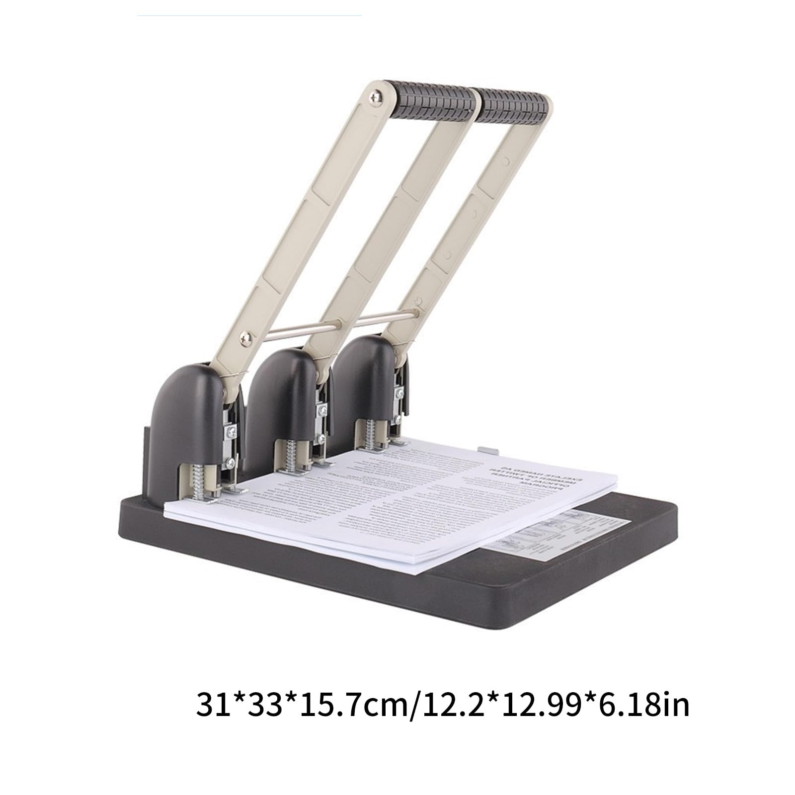 Perforatrice industriale Heavy Duty 3 Punche di carta con Duide regolabile Capacità 150 fogli per carta PVC laminati Puncher