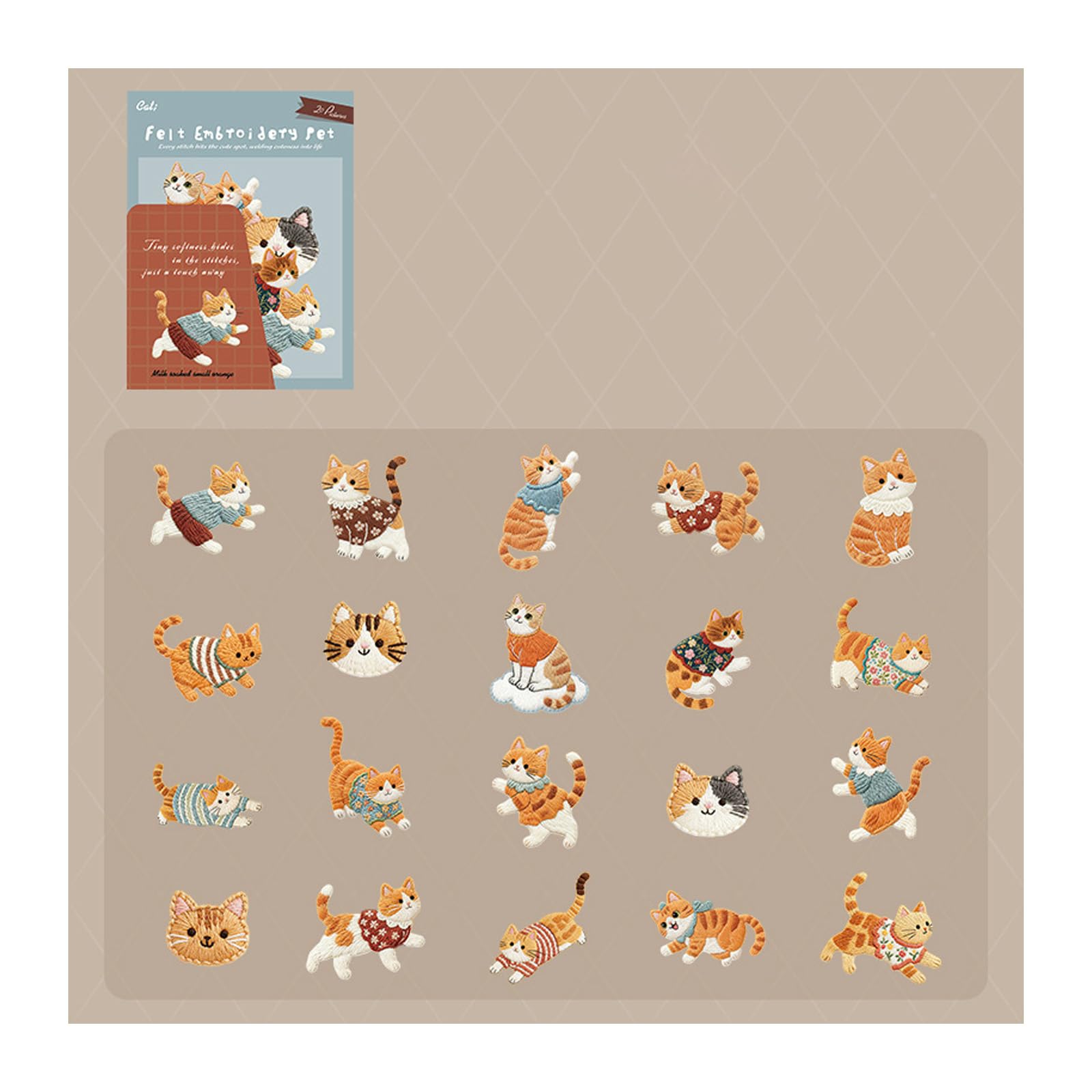 Creative Kitten Stickers Bulk 20pcs Stick Decoration, Perfect for Kids Classroom Decoration, Puppy Theme, Adorable Haunted Kitten Theme Stickers, School Puppy Safe Removable Wall Decals