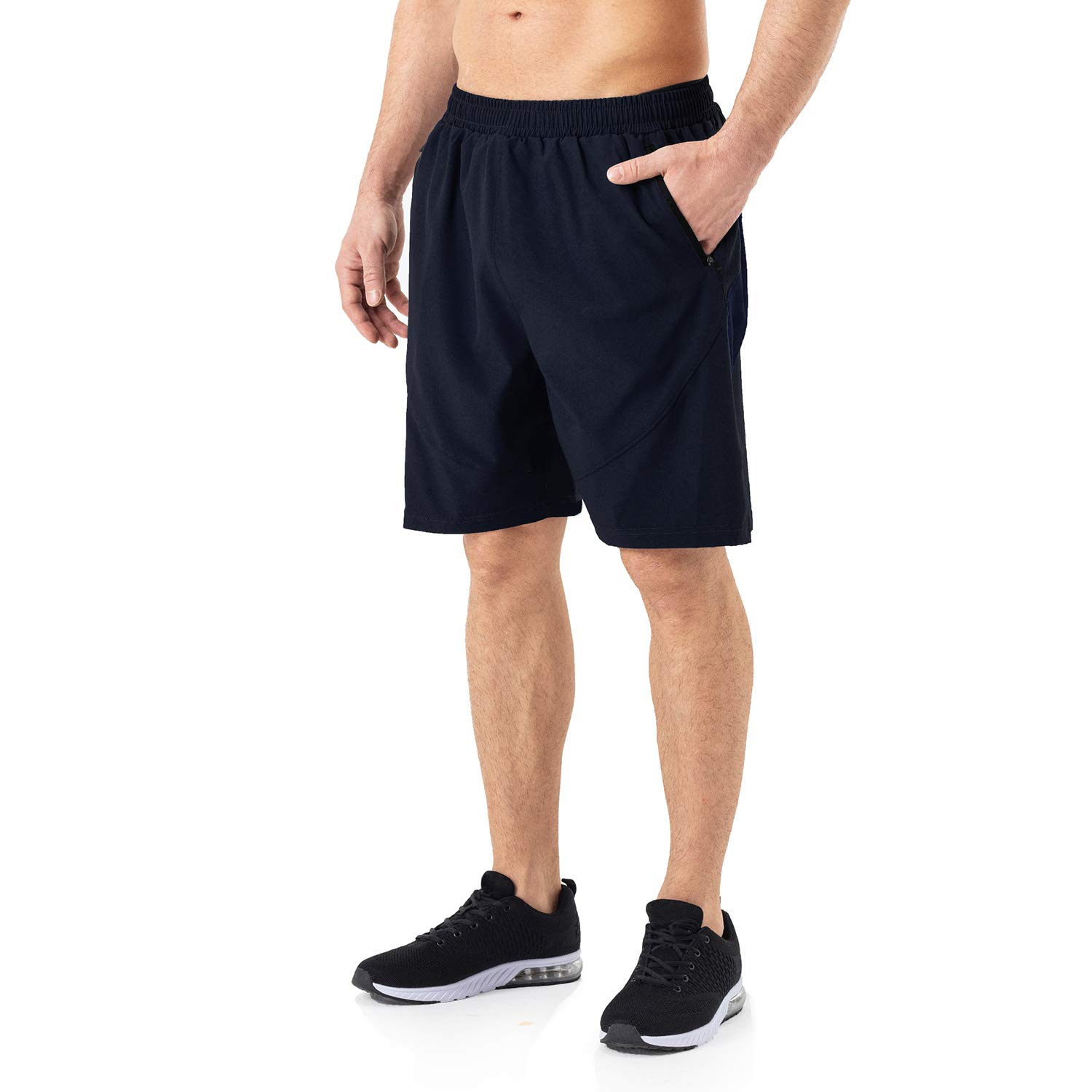HMIYA Pantaloncini Running Uomo Leggero Sportivi Shorts Asciugatura Veloce Palestra Corsa Calzoncini con Tasca con Cerniera