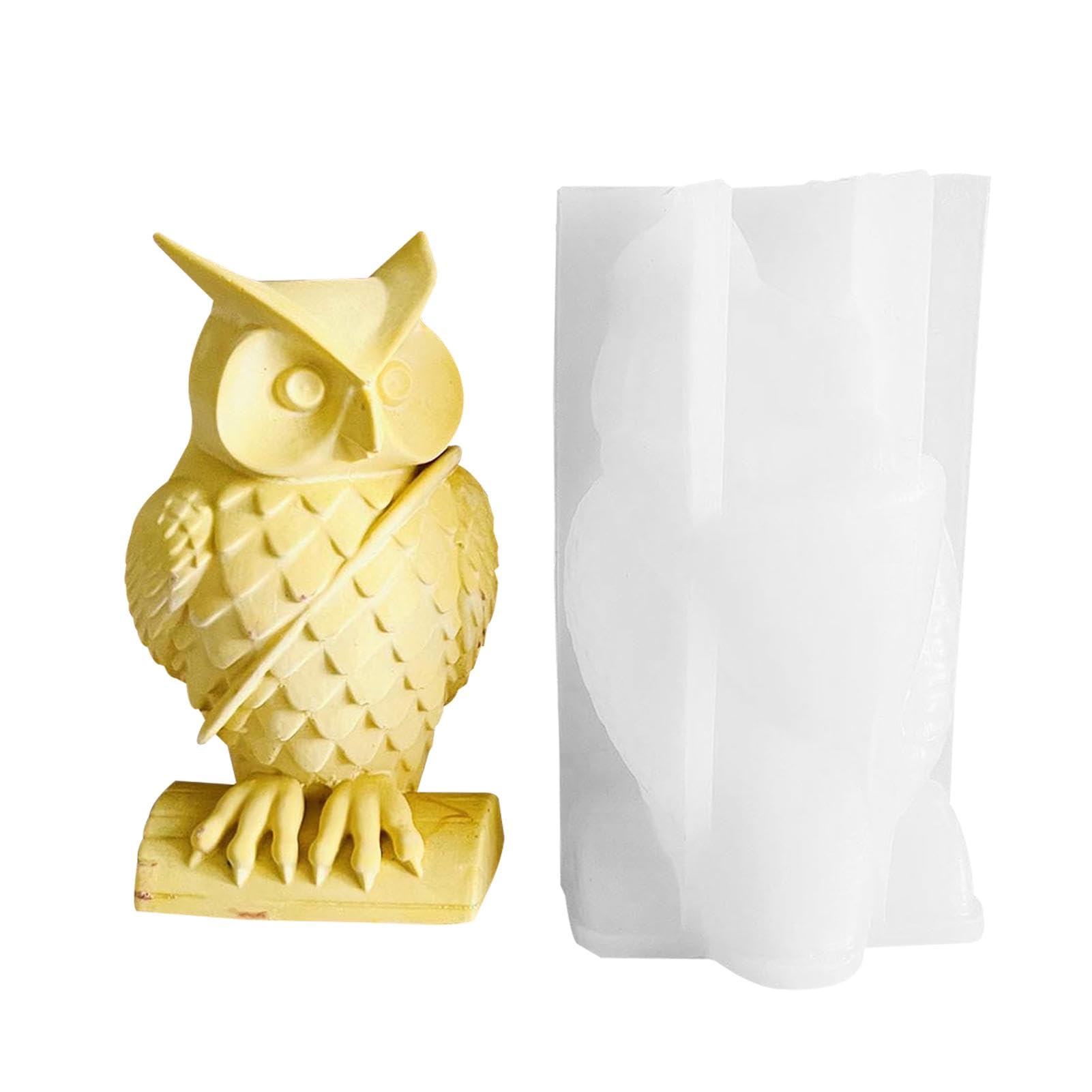 2 Silikonformen Eule & Vogel - Gießformen Für Gips, Kerzen & Seife