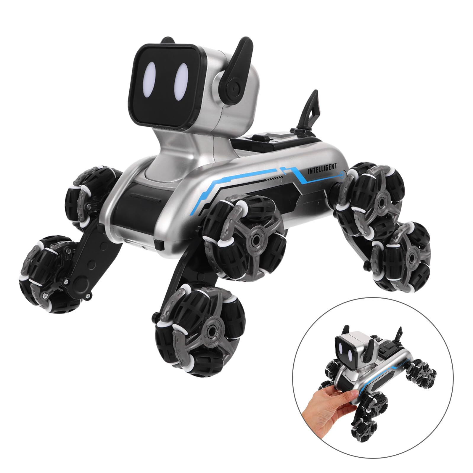HEMOTON Chien Robot Interactif Télécommandé pour Garçon Fille Jouet Éducatif Programmable avec Mouvements Et Sons Amusants