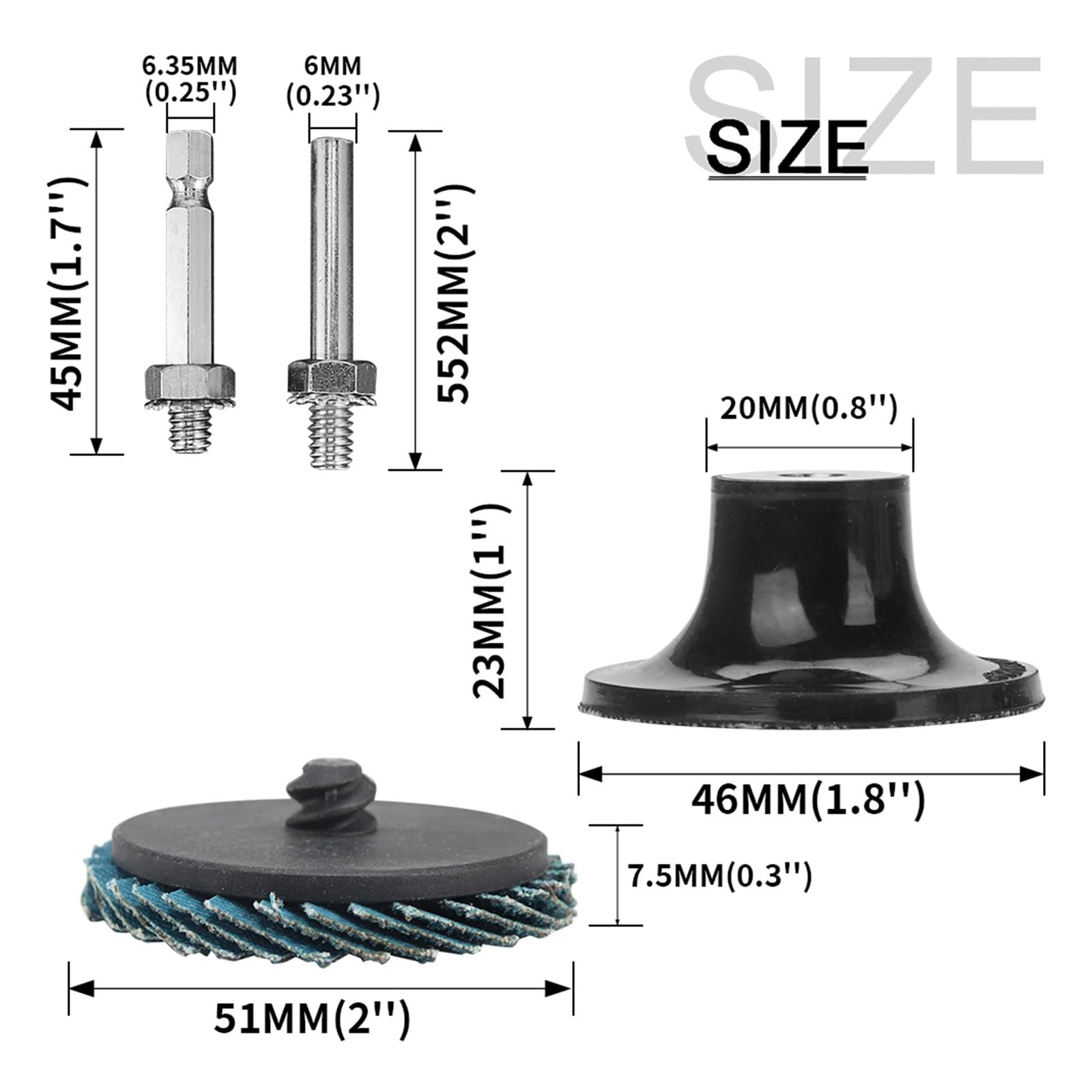31 dischi lamellari con bloccaggio a rullo da 2 pollici attacco 1/4" for smerigliatrice, mole abrasive grana 40/60/80/120, compatibili for la preparazione delle superfici(120)