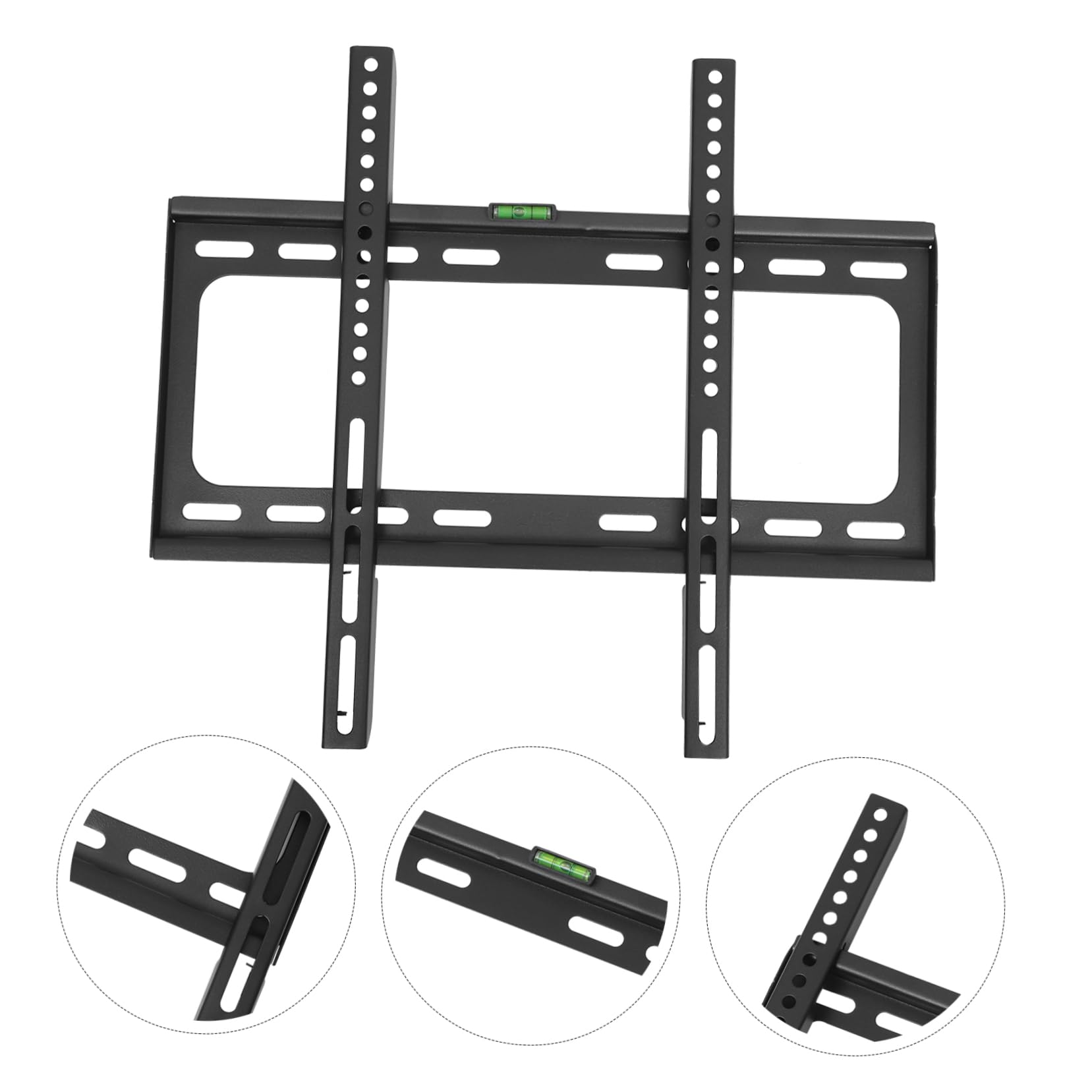 HOMSFOU Supporto Tv Da Parete Per Televisori Design Salvaspazio Facile Installazione e Alta Sicurezza Per Soggiorni e Camere Da Letto