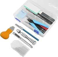 Vista 2 de XINGYHENG - Juego de 41 herramientas básicas para modelos Gundam kit de herramientas con caja de plástico modelo de pasatiempo montaje