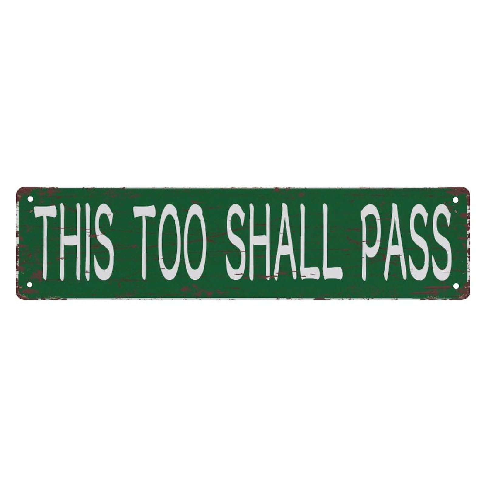 This Too Shall Pass Retro Metal Plaque Bar Pub Poster Wall Art Decor Vintage Tin Sign 4x16 Inch
