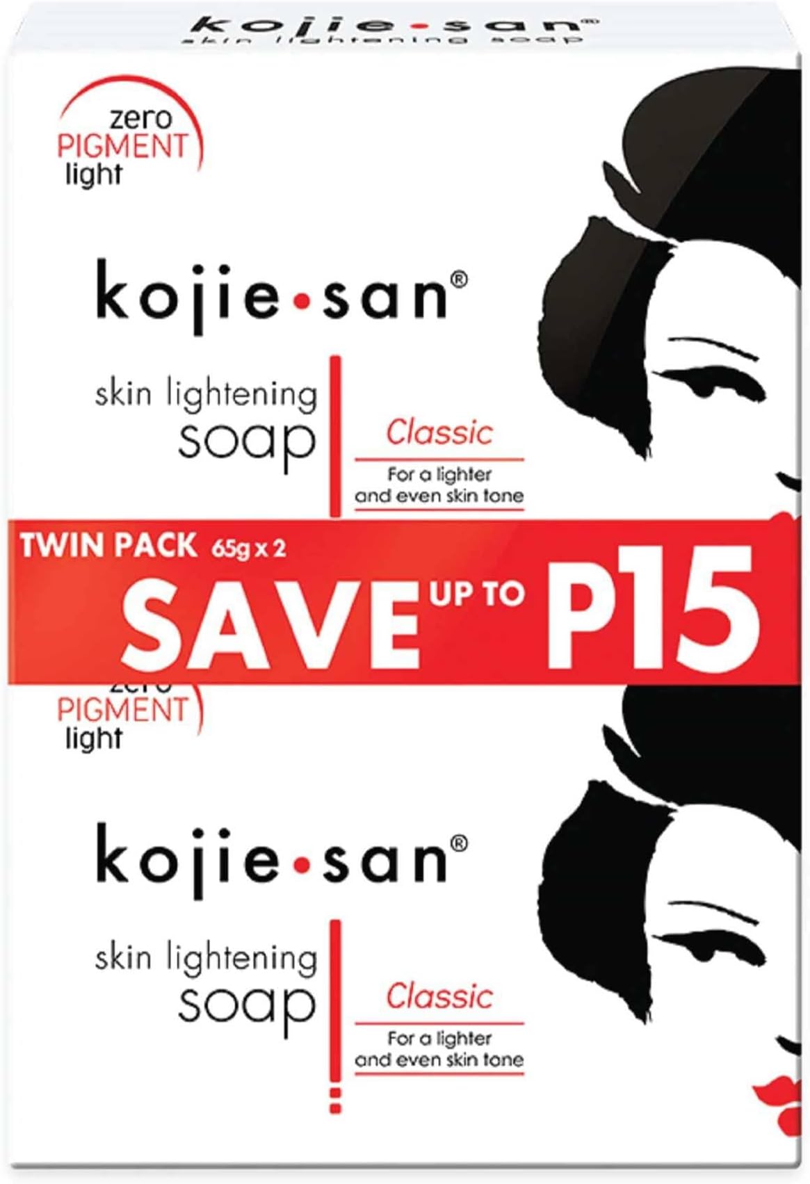 Kojie San Skin Brightening Soap - Classic 65g x 2, Double Pack