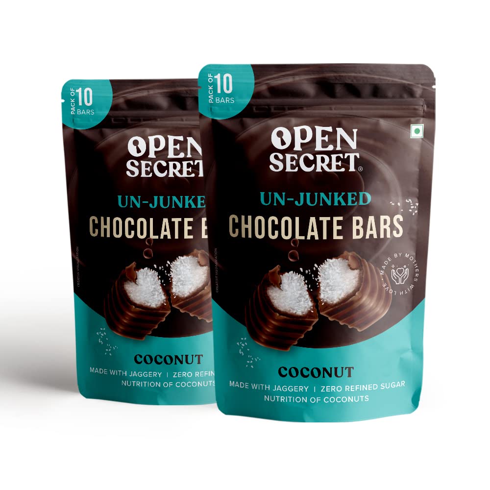 Open Secret Coconut Chocolate Pack Of 2 (20 Chocolates)| Healthy Premium Snacks Item For Kids Family Friends| Chocolate Gift Pack| No Refined Sugar 480 Gram (B09K7TWXRQ) Amazon Price History, Amazon Price Tracker