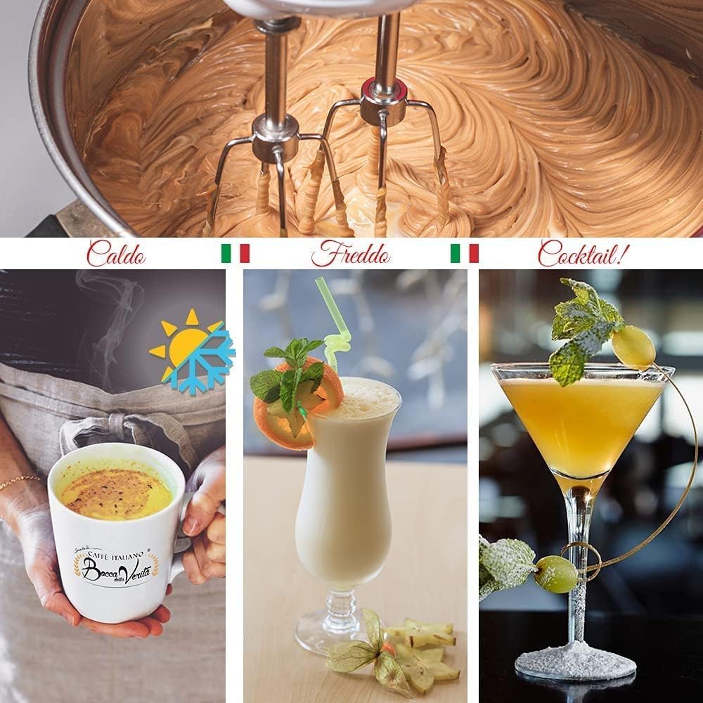 BOCCA DELLA VERITA® - LATTE CARAMELO Soluble, 4 Bolsas de 250g, 100% Producto de Italia, sin Gluten, sin Grasas Hidrogenadas, ni Ogm. Usos: Bebida Caliente, Fría, Cockteleria