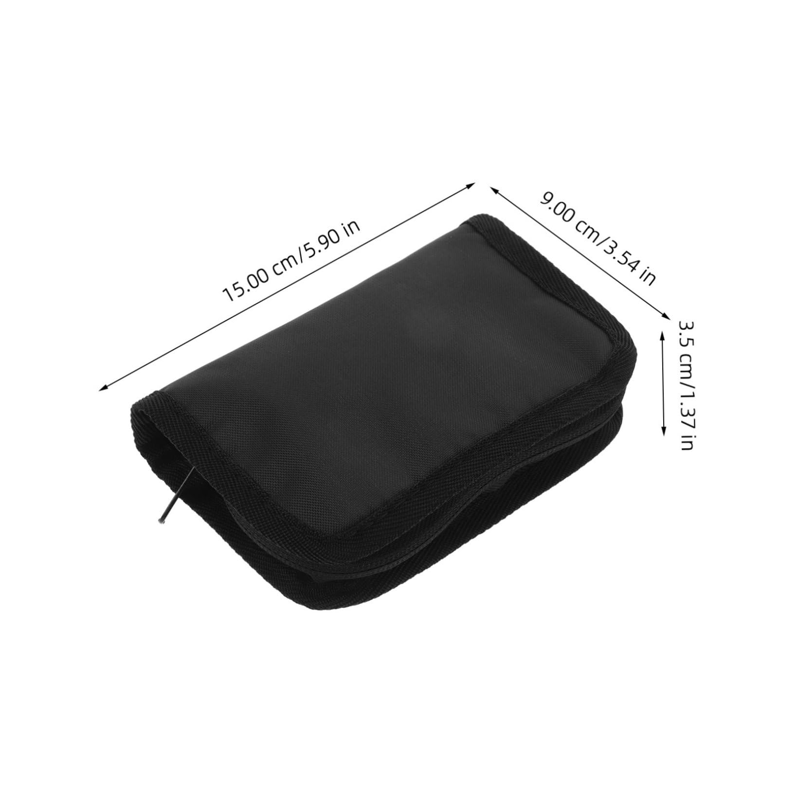 Didiseaon 13 Pz Borsa per la conservazione del glucometro borse con cerniera Fornitura - custodia borsa per misuratore di glicemia borsa per pazienti diabetici Tirazip in lega di zinco Black