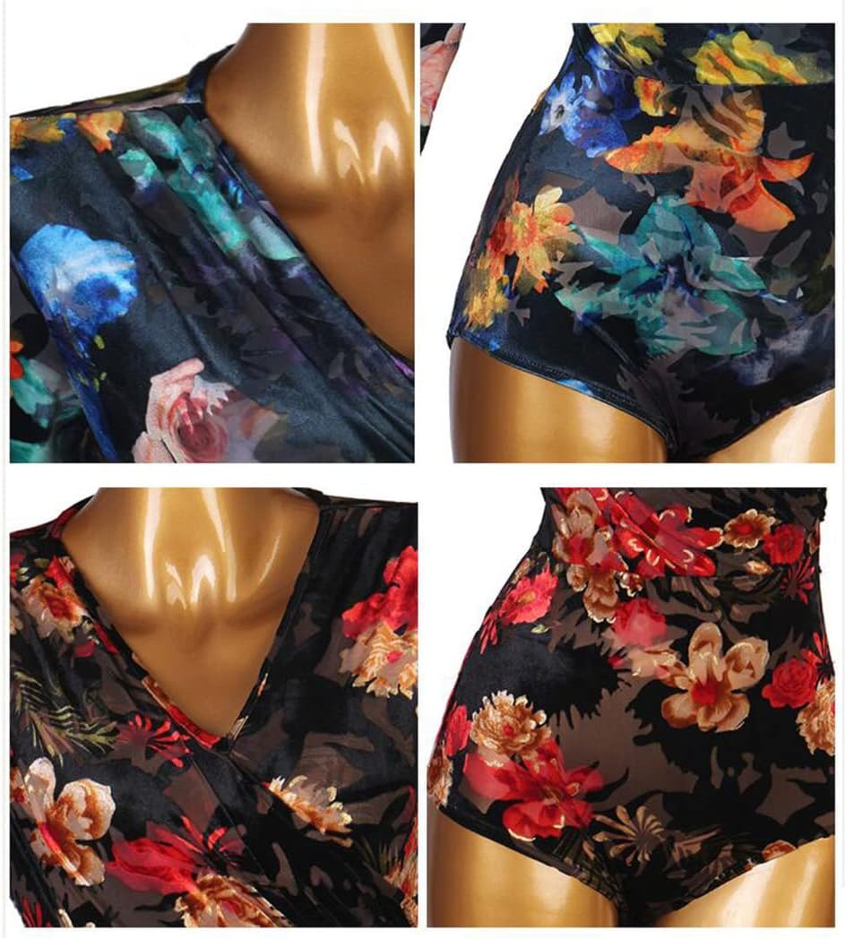 Printed Women's Latin Dance Dress Waltz Cha Cha Costumes Tango Practice Skirt Ballroom Dance Dresses Bodysuit Top