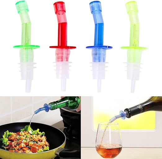 4Pcs Bottle Liquor Pourers Set Wine Liquor Bottle Pourer