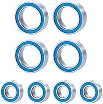 for Traxxas 1/16 for E-Revo for Slash for Rally for Summit 8PCS Rubber Sealed Ball Bearing Kit RC Car Upgrades Parts Accessories RC Car Repair Kit