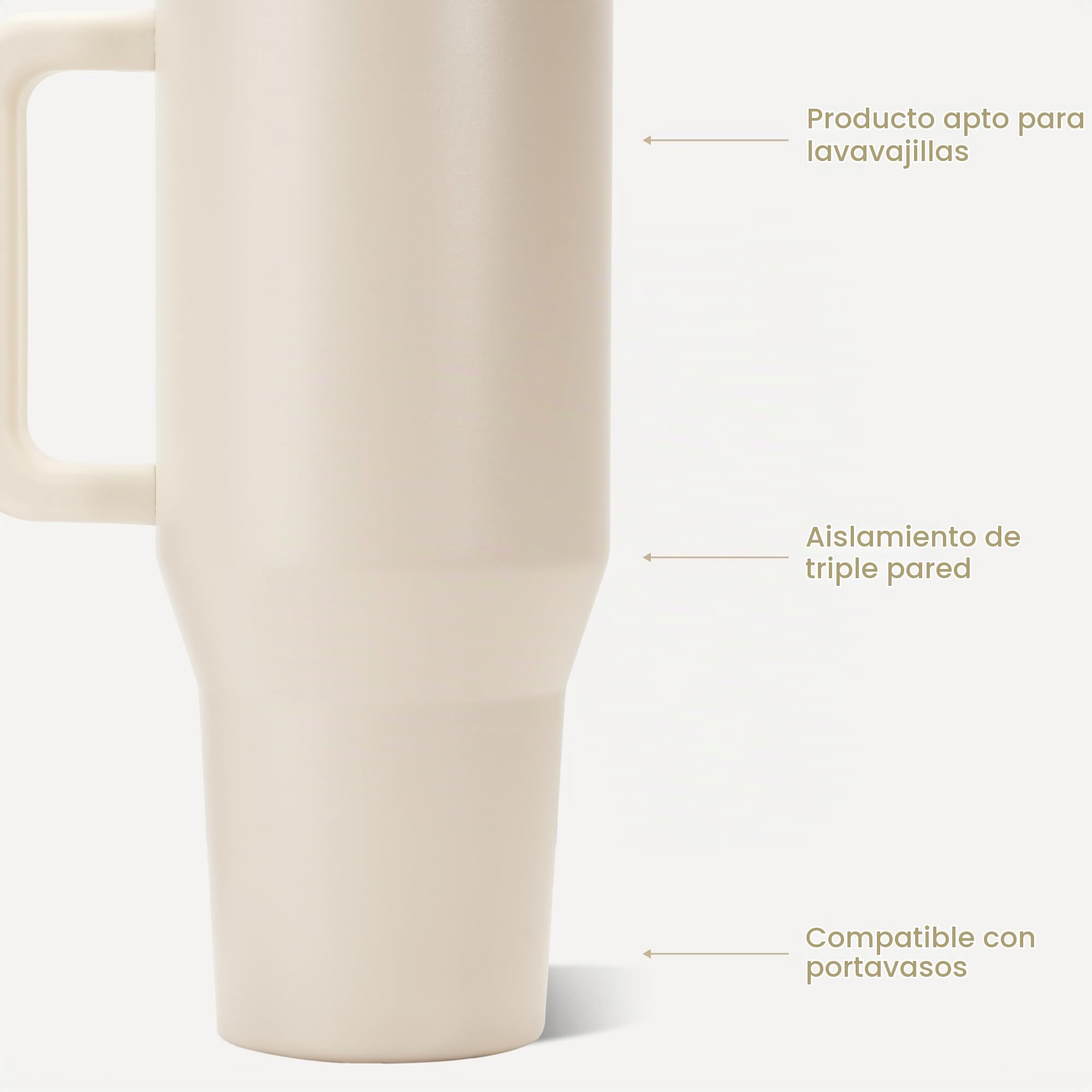 HydroJug Traveler - Botella de agua de 1,2 L (40 oz) con asa y pajita plegable, encaja en portavasos, vaso a prueba de fugas, reutilizable, acero inoxidable aislado y fondo de goma, regalo para