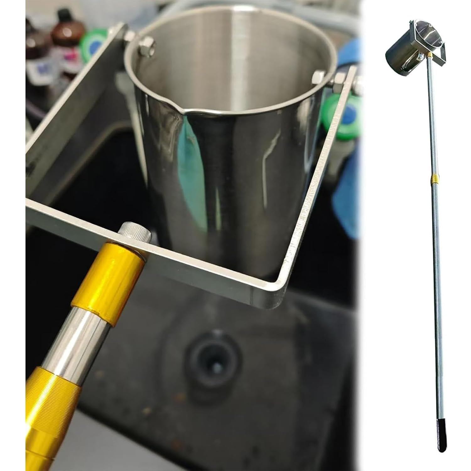 Telescopic Water Samplers Collector Rofessional Liquid Sampler Pole, Multifunctional Portable Quality Monitoring System On Telescoping Rod & Swivel Beaker(3pack,1000ml-6m/19.7ft)
