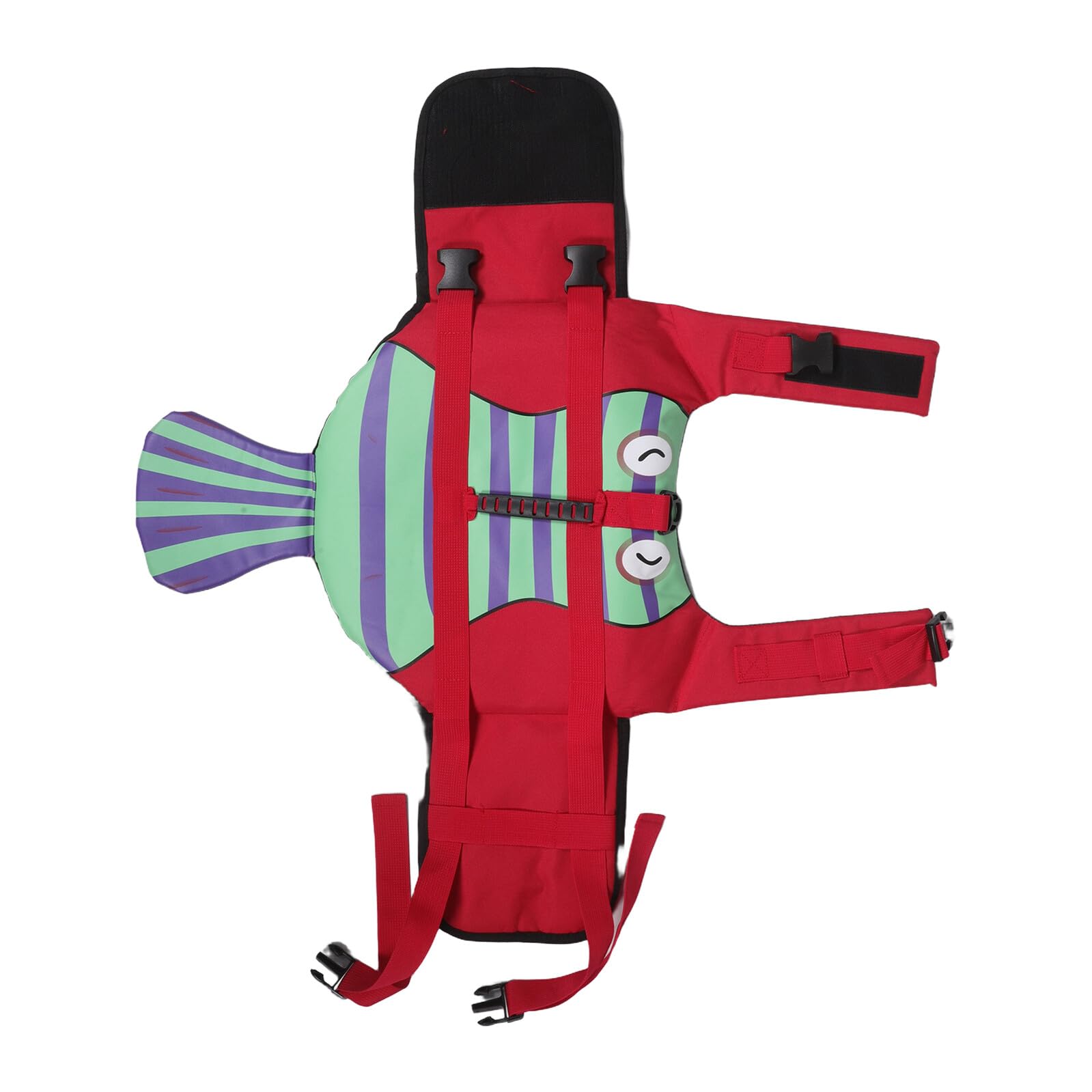Hemobllo Gilet de Sauvetage pour Chien Sirène, Poignée Intégrée, Taille L | Polyester, Sangles Ajustables, Visibilité Renforcée, Réduit les Irritations, 10-20kg, Fête