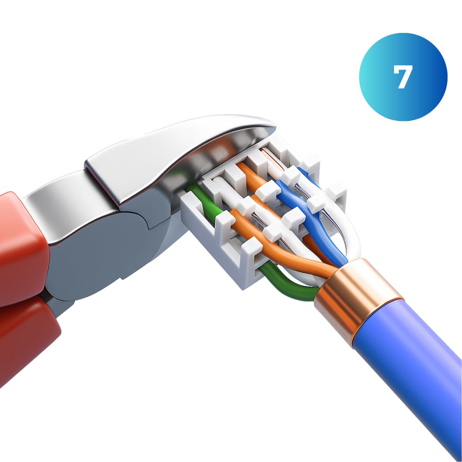 12 conectores RJ45 CAT 8 – Conector de red sin herramientas para Ethernet, cable de instalación y cable de red, compatible con Gigabit, blindado STP, 40 Gbps, contactos dorados
