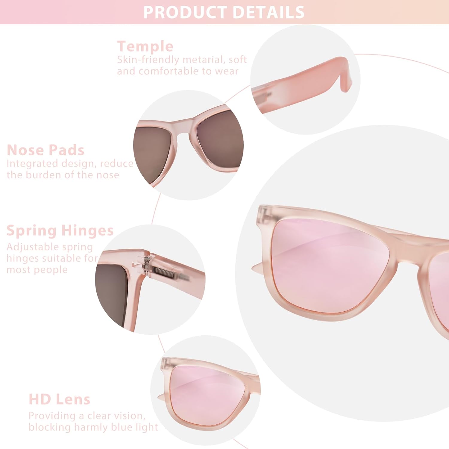 Progressive Reading Sunglasses for Women and Men Spring Hinges Multifocal Readers Sunglasses UV400 Protection - Image 4