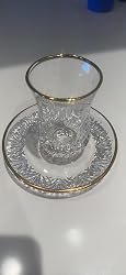 Godinger Dublin Crystal Kiddush Cup And Saucer Set - Gold Edge, For Shabbat & Jewish Holidays - View #6