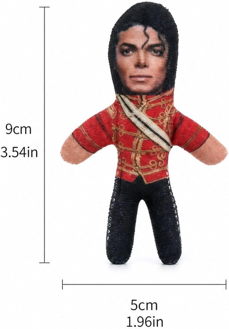 FQZWONG Posable Michael Plush Keychain Pendant, Bendable Stuffed Doll Charm, Adjustable Limbs for Classic Dance Poses, Multiple Iconic Outfit Styles, Bag Ornament Collectible Gift for Music Fans image 2