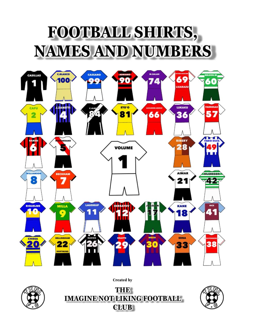 Football Shirts, Names and Numbers: Volume 1