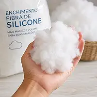 Enchimento Fibra Siliconada Virgem Macia Volumosa Meio Kg 1 Kg 2 Kg (1 Kg)