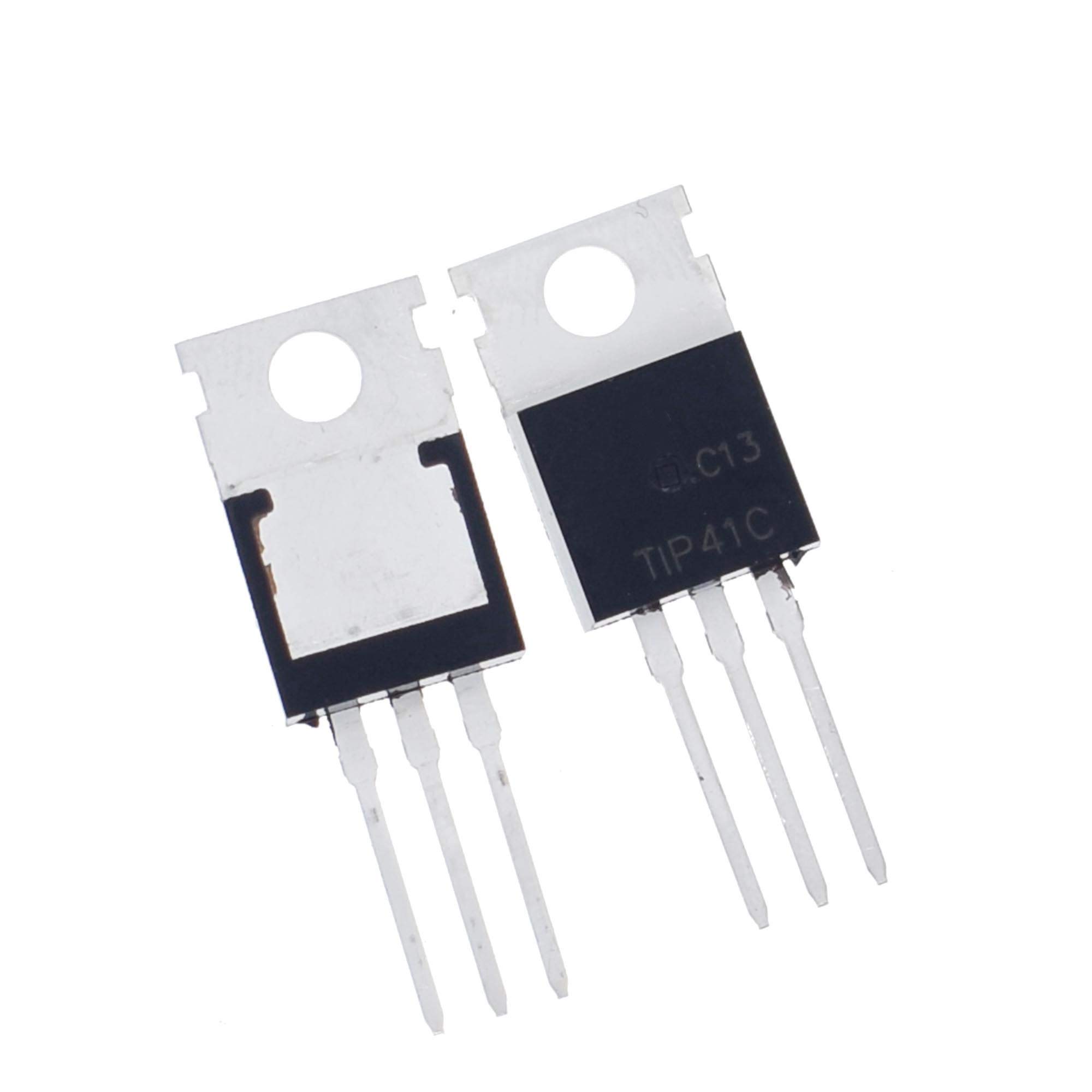 INVENTO 2Pcs TIP41C Bipolar (BJT) Single Transistor, NPN, 100 V, 65 W, 6 A, 75 hFE