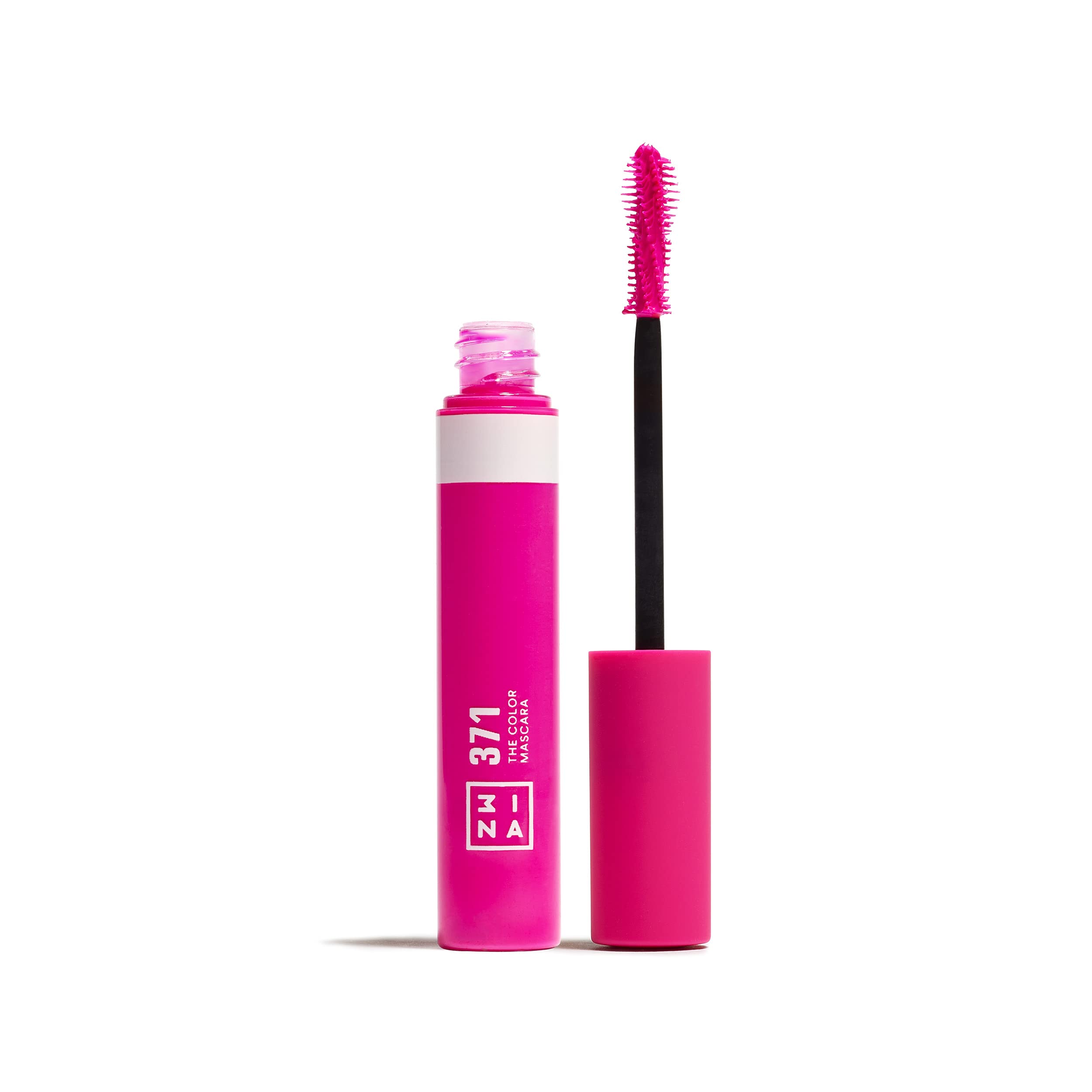 3INA MAKEUP - The Color Mascara 371 - Pink With Vegetal Keratin - Volume and Lift Long-Lasting - Flake Free - Lengthening for Sensitive Eyes - Vegan - Cruelty Free