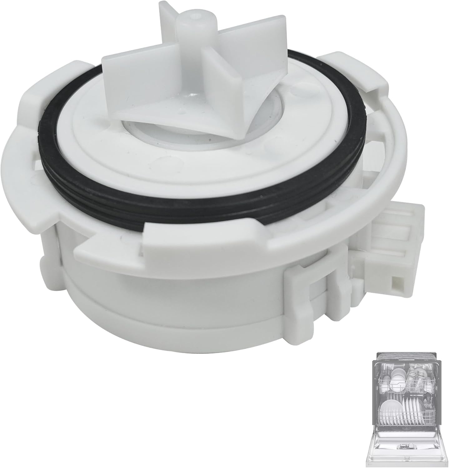 ABQ75742501 Dishwasher Drain Pump Motor Compatible with LG Kenmore Dishwasher Model 7221467371 79573105711 LDTS5552S, Replaces ABQ75742505 4963038 PS12742537