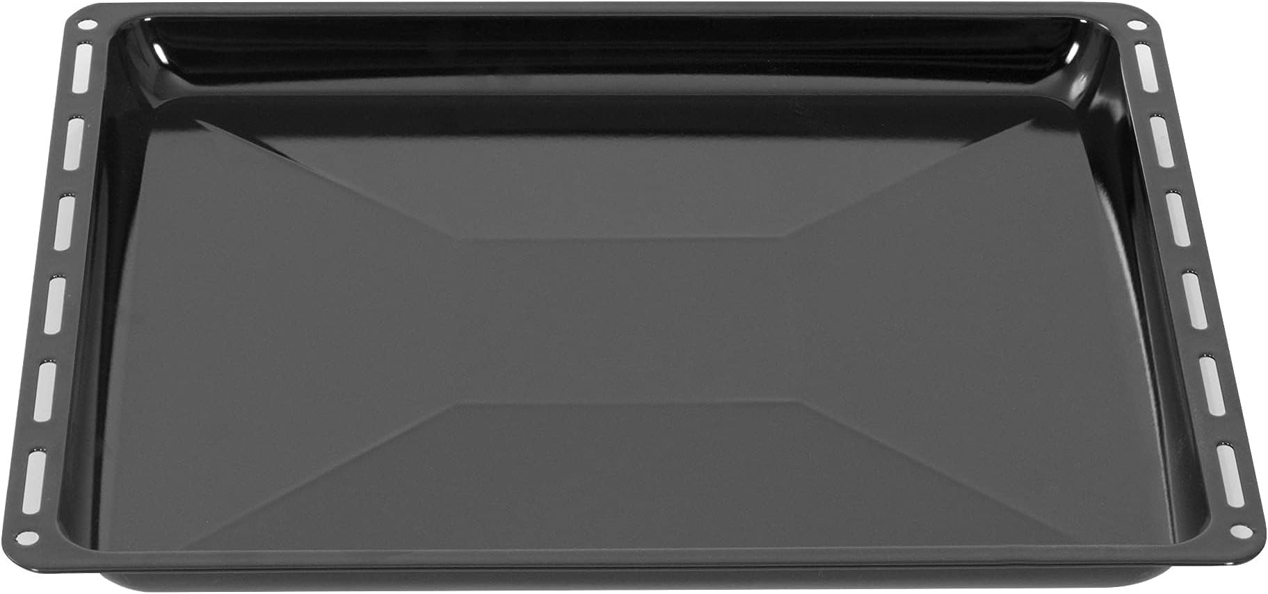 ICQN Baking Tray 465 x 370 x 30 mm Deep, Enamelled Grease Pan for Oven and Hob, Suitable for Bosch, Siemens, Neff Constructa, Scratch-Resistant and Rustproof, 46.5 x 37 cm