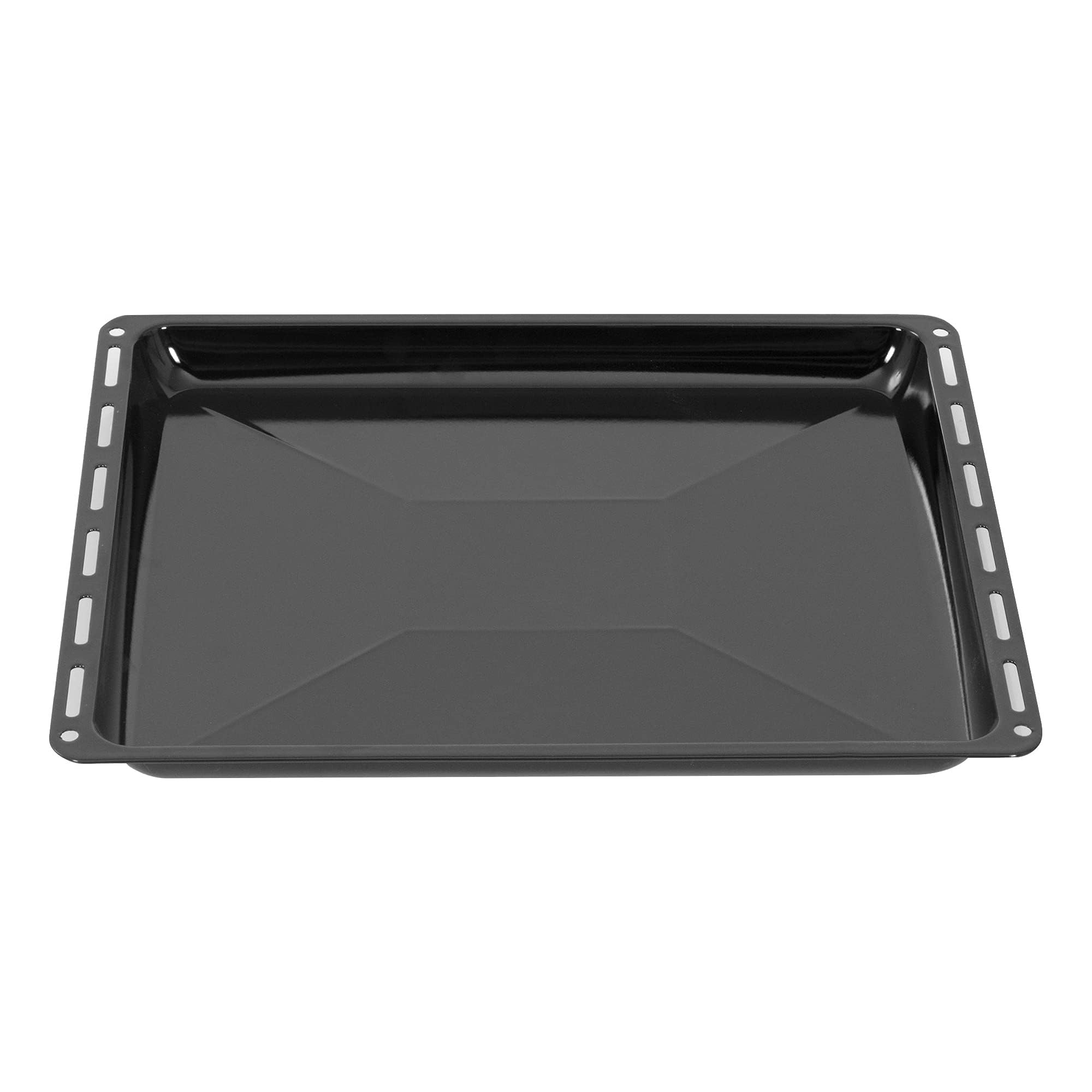 ICQN Baking Tray 465 x 370 x 30 mm Deep, Enamelled Grease Pan for Oven and Hob, Suitable for Bosch, Siemens, Neff Constructa, Scratch-Resistant and Rustproof, 46.5 x 37 cm