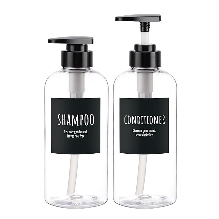Buy Shampoo and Conditioner Bottles, Segbeauty 2 Pack 16.9oz Refillable