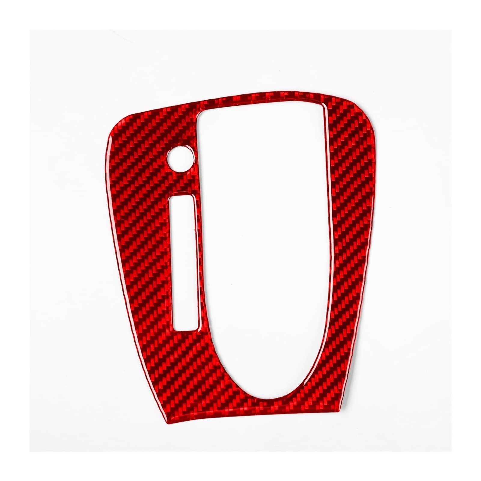 Car Central Trim for Benz for CLS for C219 2004-2009 Car Gear Shift Box Panel Sticker Cover Trim Carbon Fiber Interior Accessories(Red)
