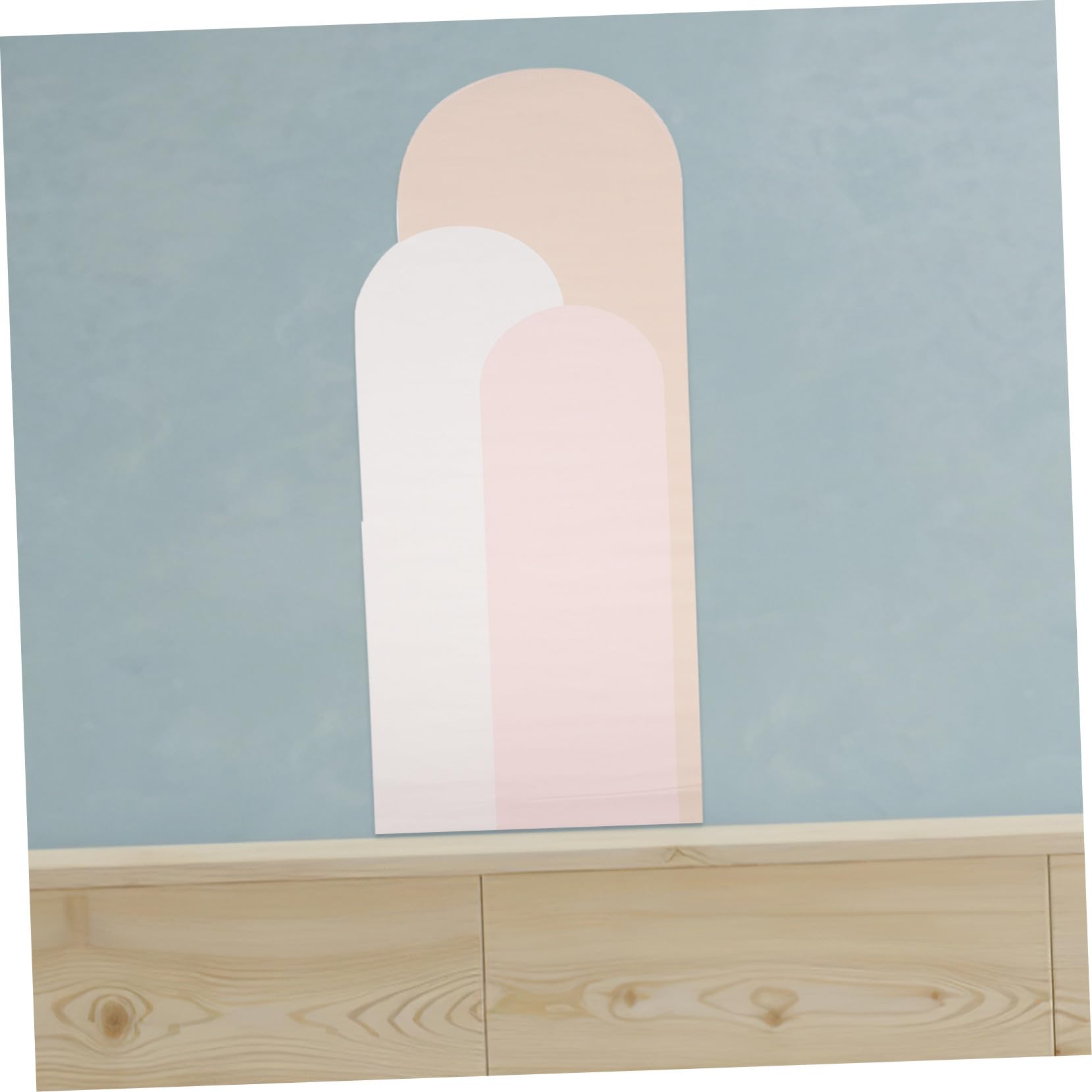 Sewroro 2 Piezas de Adhesivos Decorativos para Pared Diseño Geométrico Bohemio en Forma de Curva, Material Pvc, Instalación Rápida para Decorar Habitaciones y Dormitorios
