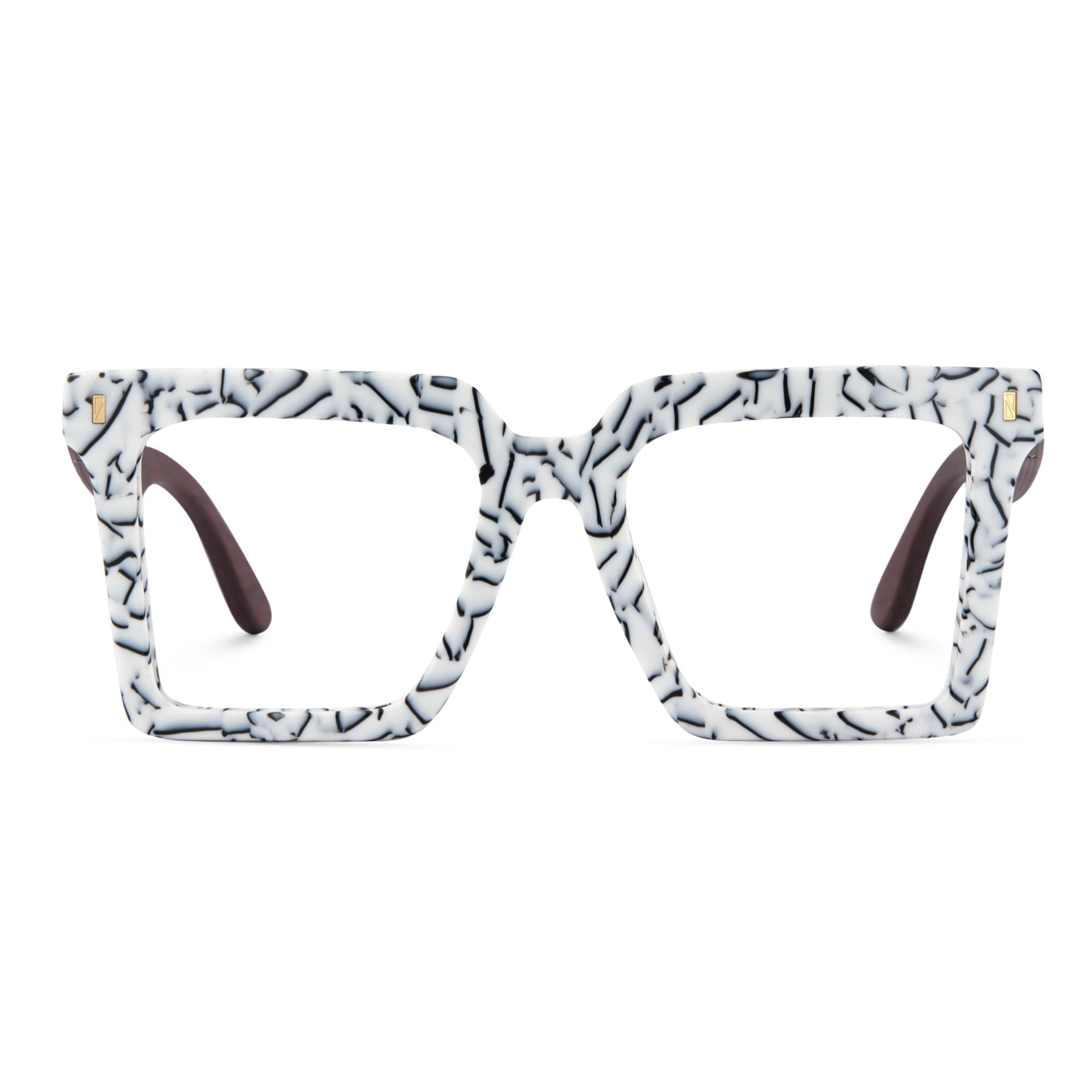 Zeelool Vintage Square Eyeglasses Frame for Men with Non-prescription Clear Lens ZJGX320783