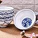 BOSILI Chinese Special Blue and White Rice Bowls Sushi Bowl Set of 4 Suitable for Soup